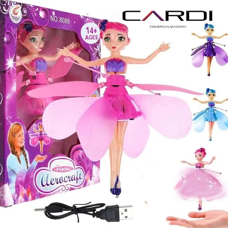 Hada Voladora con luces y sensor