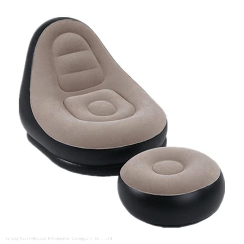 Sofá Inflable Moderno Con Reposapiés