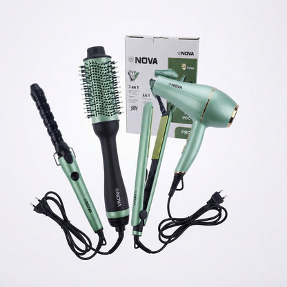 Set de Belleza Secador, Plancha, Rizador y Cepillo Pronova 2524