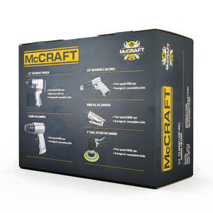 Combo Neumatico PN5 McCRAFT  (Pistola de Impacto, Taladro, Martillo, Mototool y Lijadora)