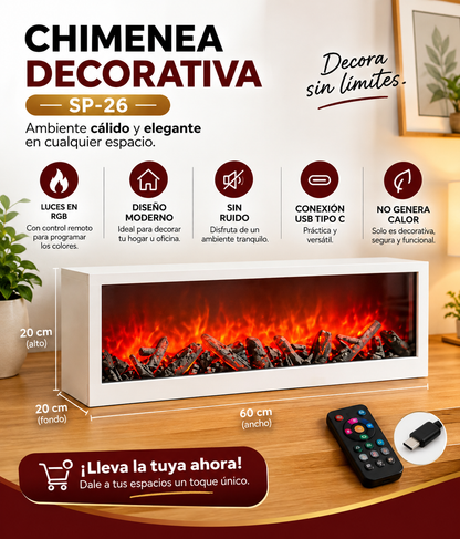 Chimenea Decorativa SP-26 60x20 cm