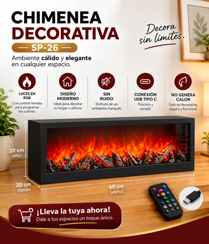 Chimenea Decorativa SP-26 60x20 cm