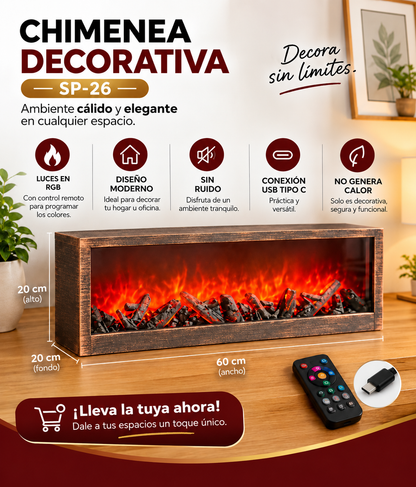 Chimenea Decorativa SP-26 60x20 cm