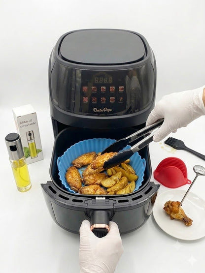 Freidora de Aire 10L + 6 Obsequios (utensilios y moldes en silicona) + Libro De Recetas Digital