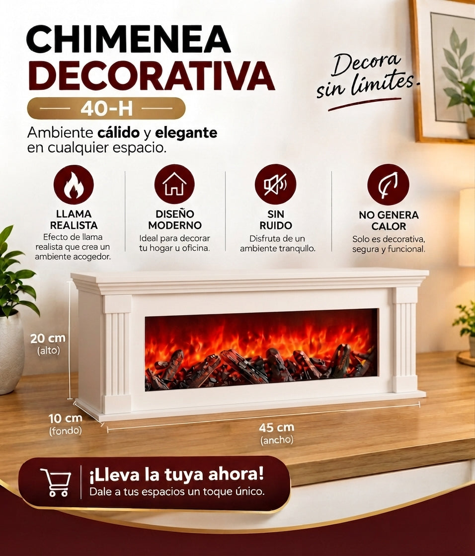 Chimenea Decorativa 40-H 40x20 cm