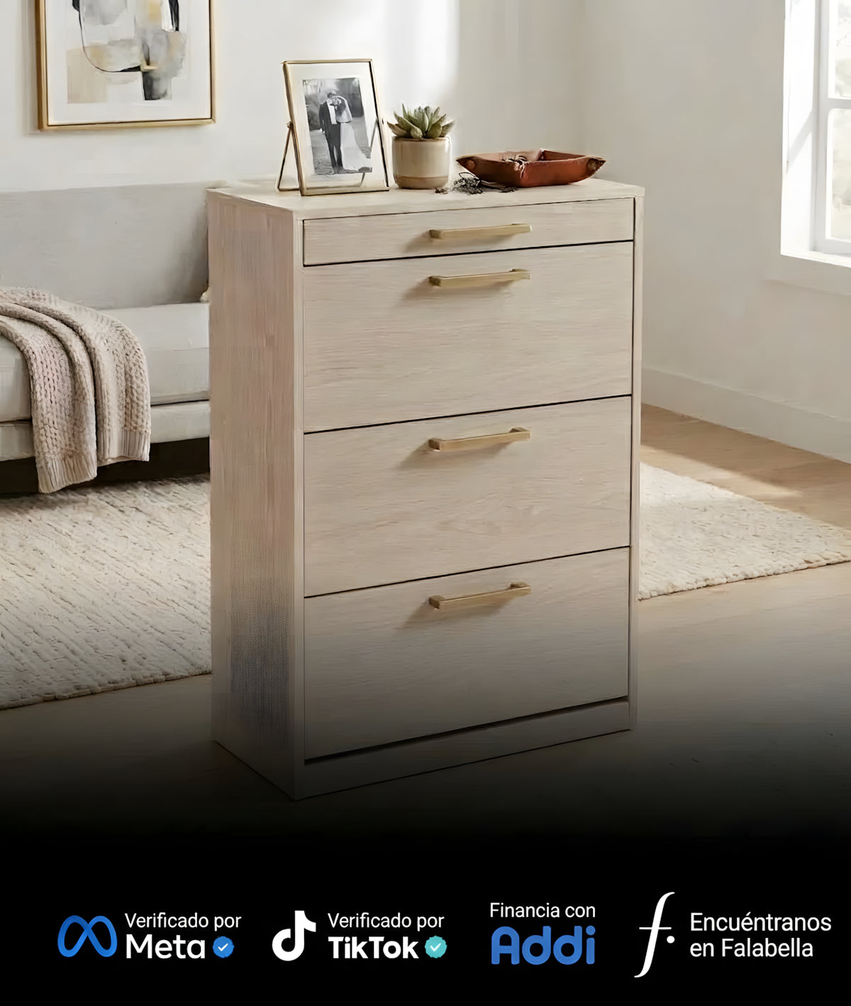 Zapatero Abatible 3 Niveles con Cajón – Elegance + OBSEQUIO