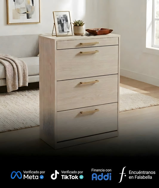 Zapatero Abatible 3 Niveles con Cajón – Elegance + OBSEQUIO