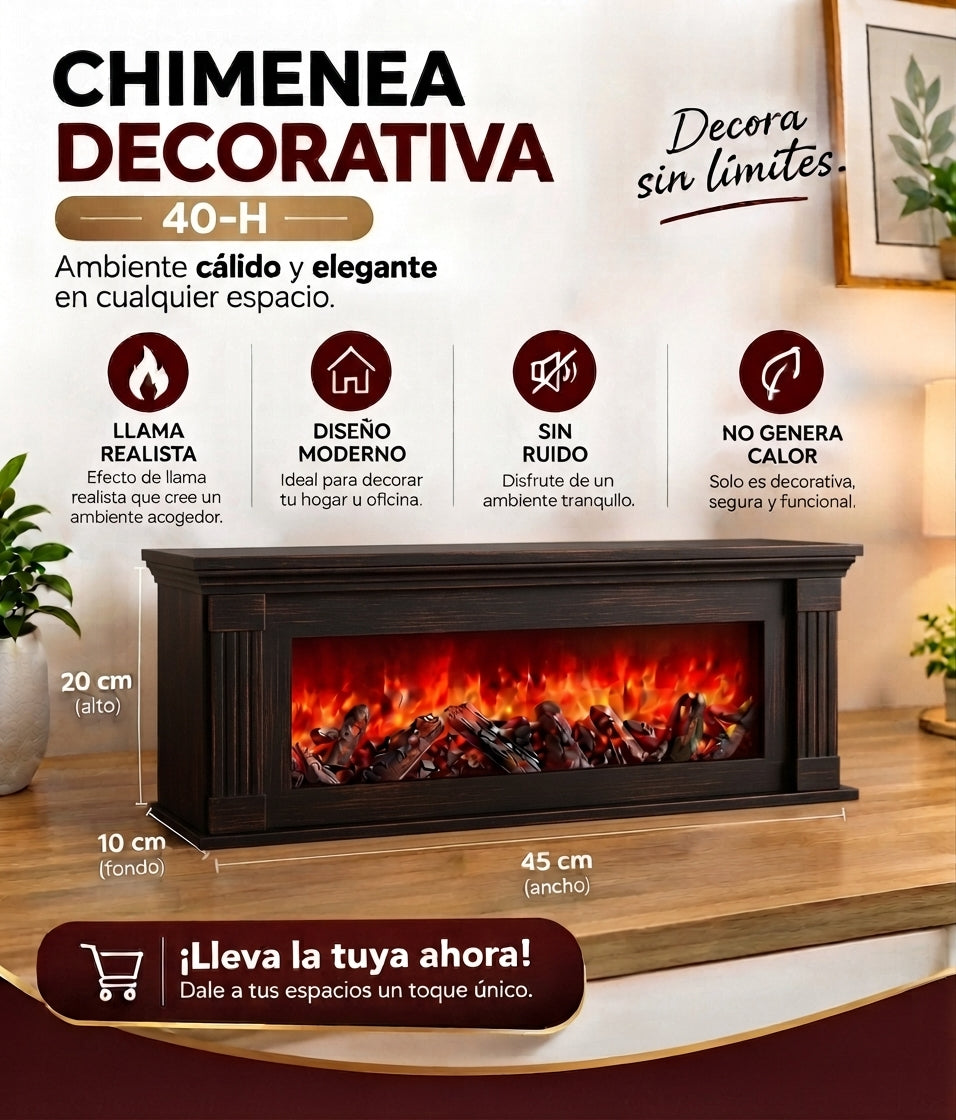 Chimenea Decorativa 40-H 40x20 cm