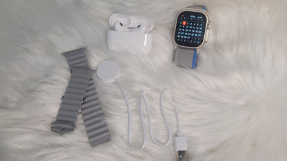 Smartwatch Ultra 2 + AirPods Pro 2 + 2 Pulsos ***