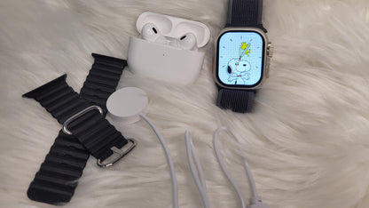 Smartwatch Ultra 2 + AirPods Pro 2 + 2 Pulsos ***