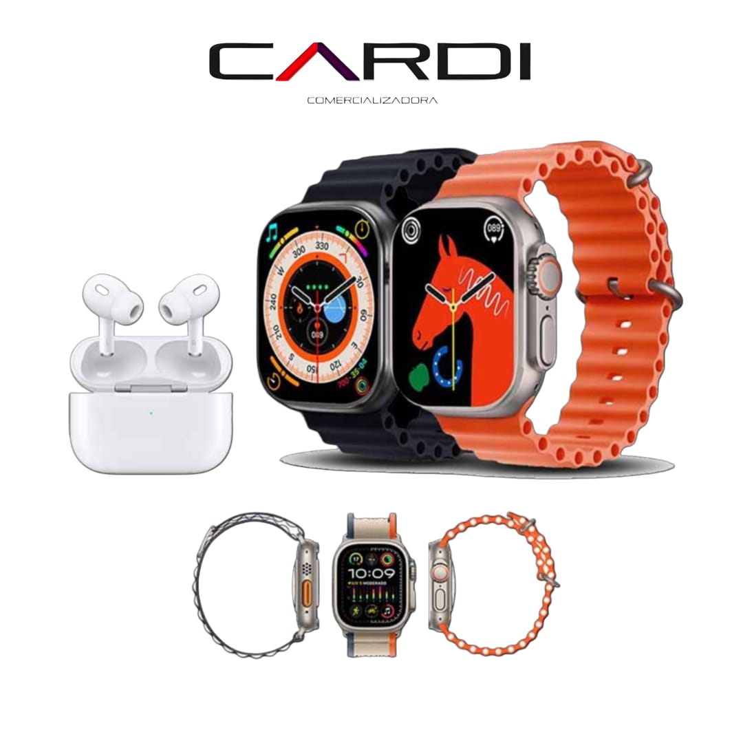 Smartwatch Ultra 2 + AirPods Pro 2 + 2 Pulsos ***