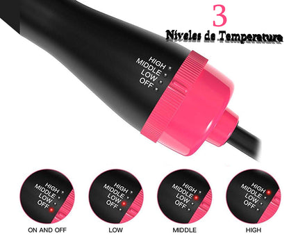Cepillo 3 en 1 One Step Secador, Plancha y Rizadora 🌟 VOLUMINIZADOR 
